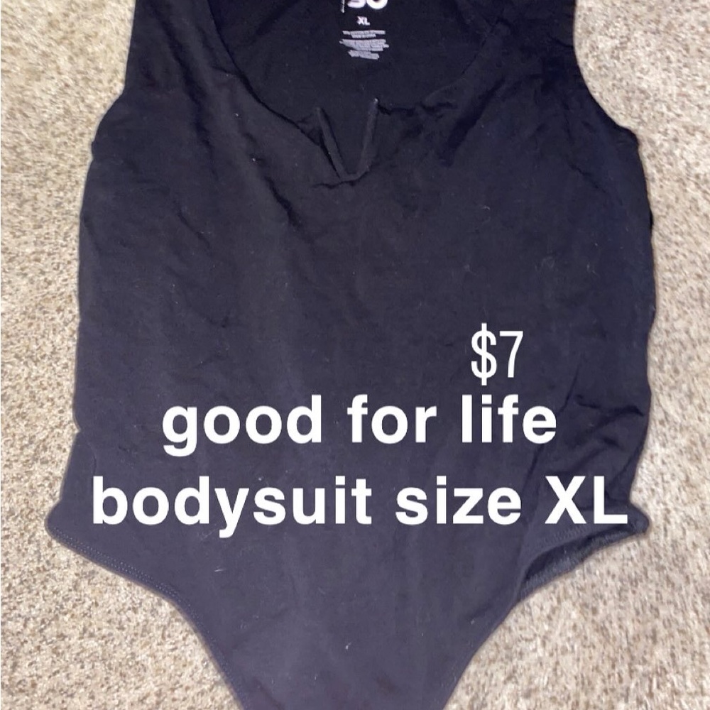 Good For Life Black Bodysuit XL